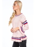 Hellrosa Rüschenpullover RR20069 – Online-Shop – Boutique